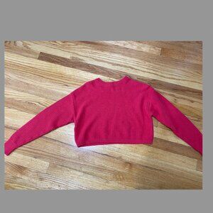 Abound bright pink cropped sweater
